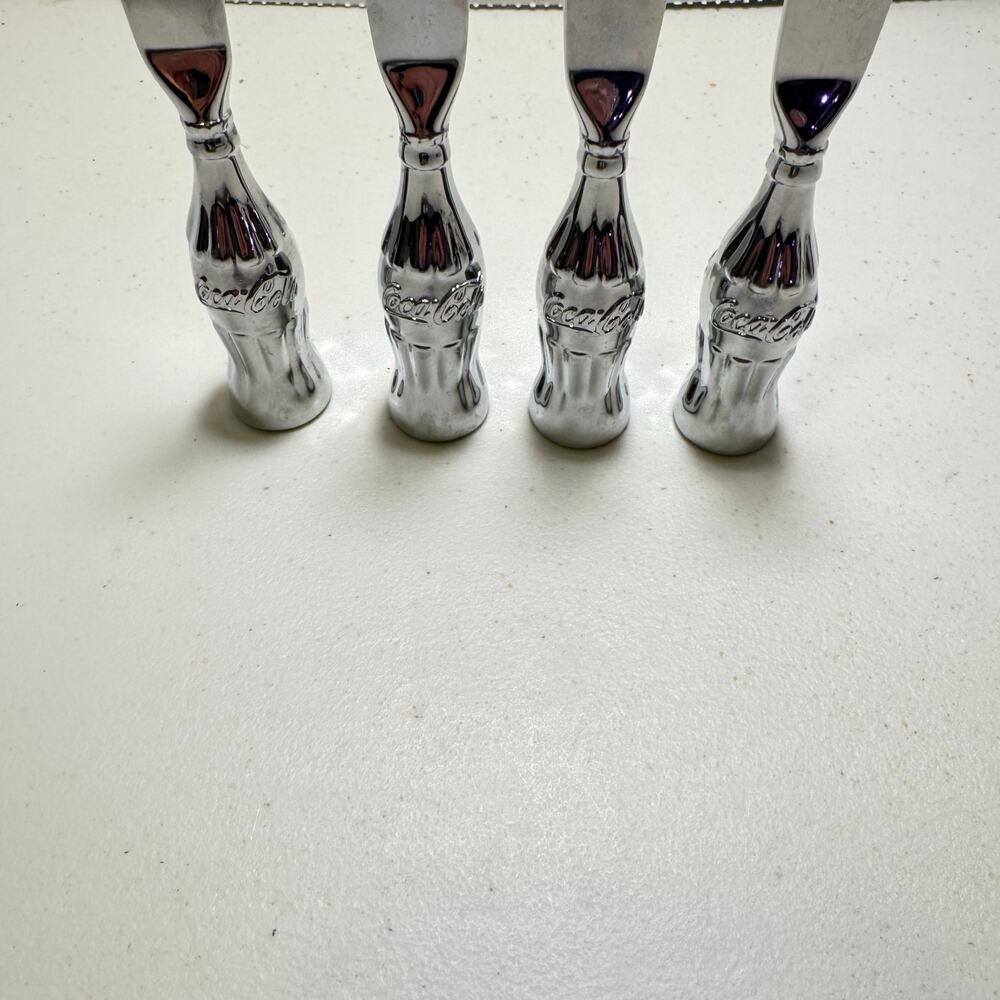 HEAVY set of Four Coca Cola Cheese Spreaders